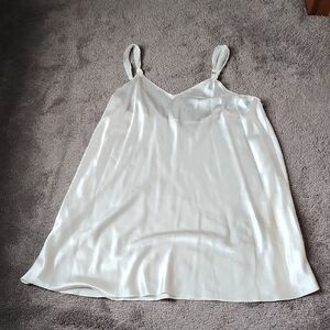 Morgan Taylor White Satin Chemise Nightgown Adjustable Straps SIZE 2X